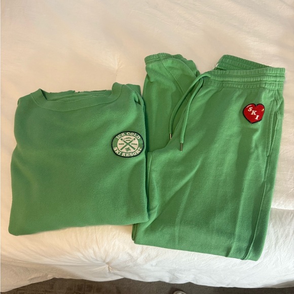 aerie Jackets & Blazers - Aerie Vibrant Green Lounge Set